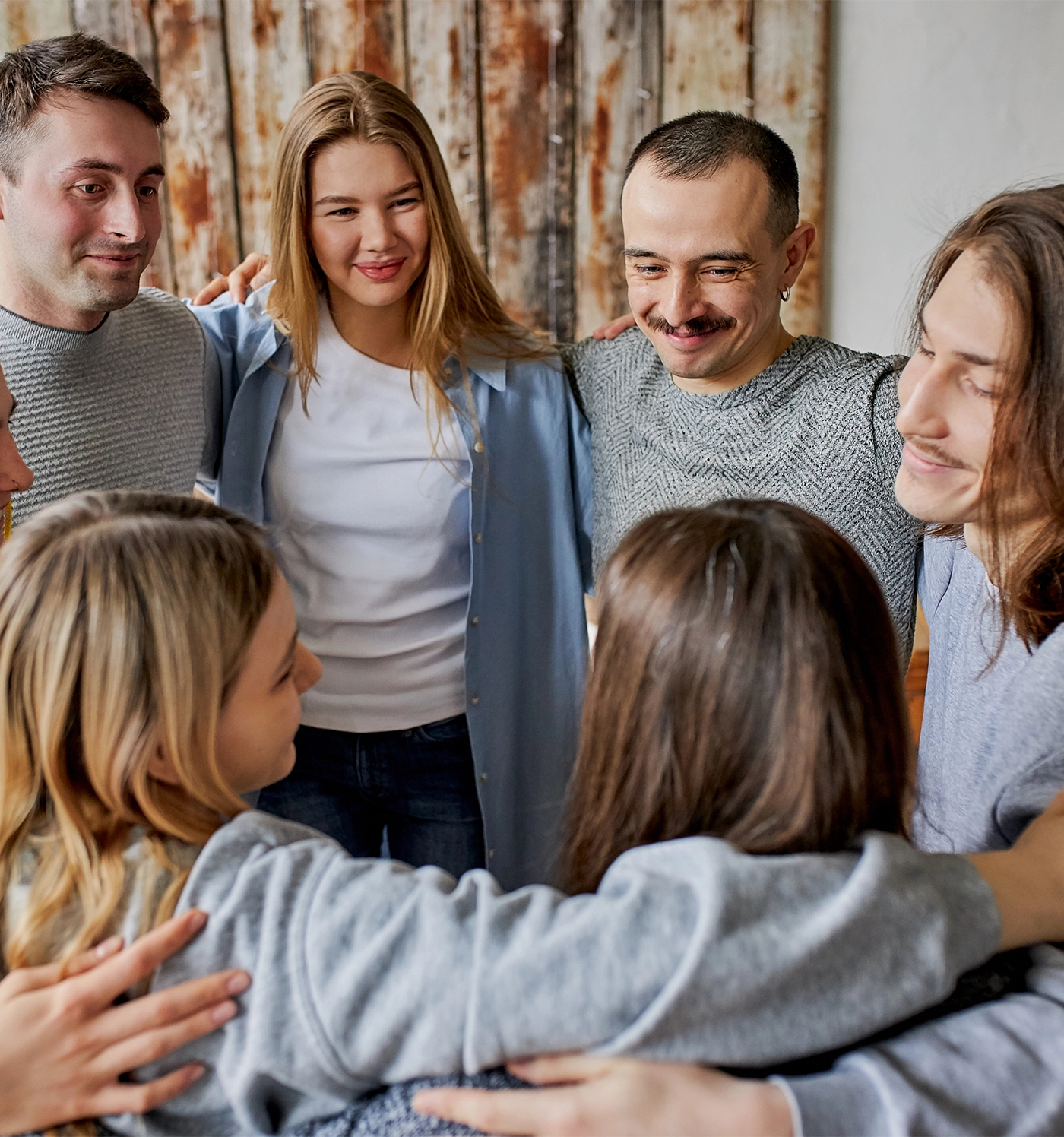happy anonymous alcoholics team celebrate their recovery, fight with common problem