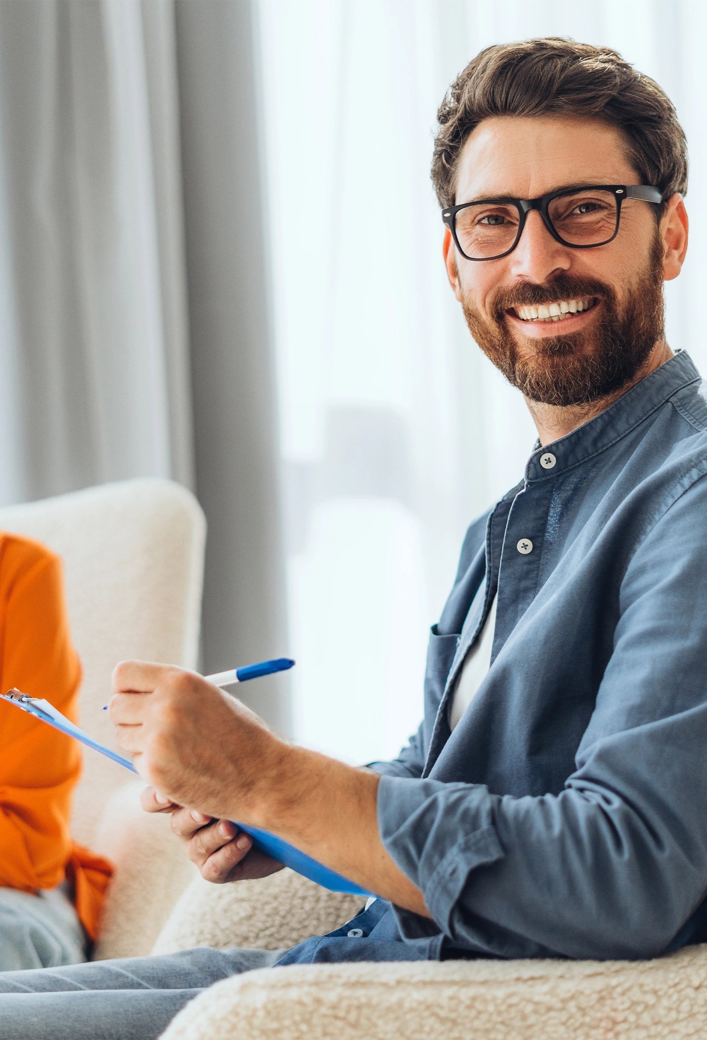 smiling male doctor psychiatrist