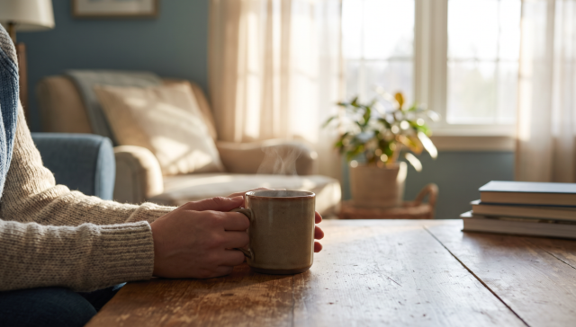 How long does heroin stay in your system, warm hopeful recovery scene of hands holding a mug